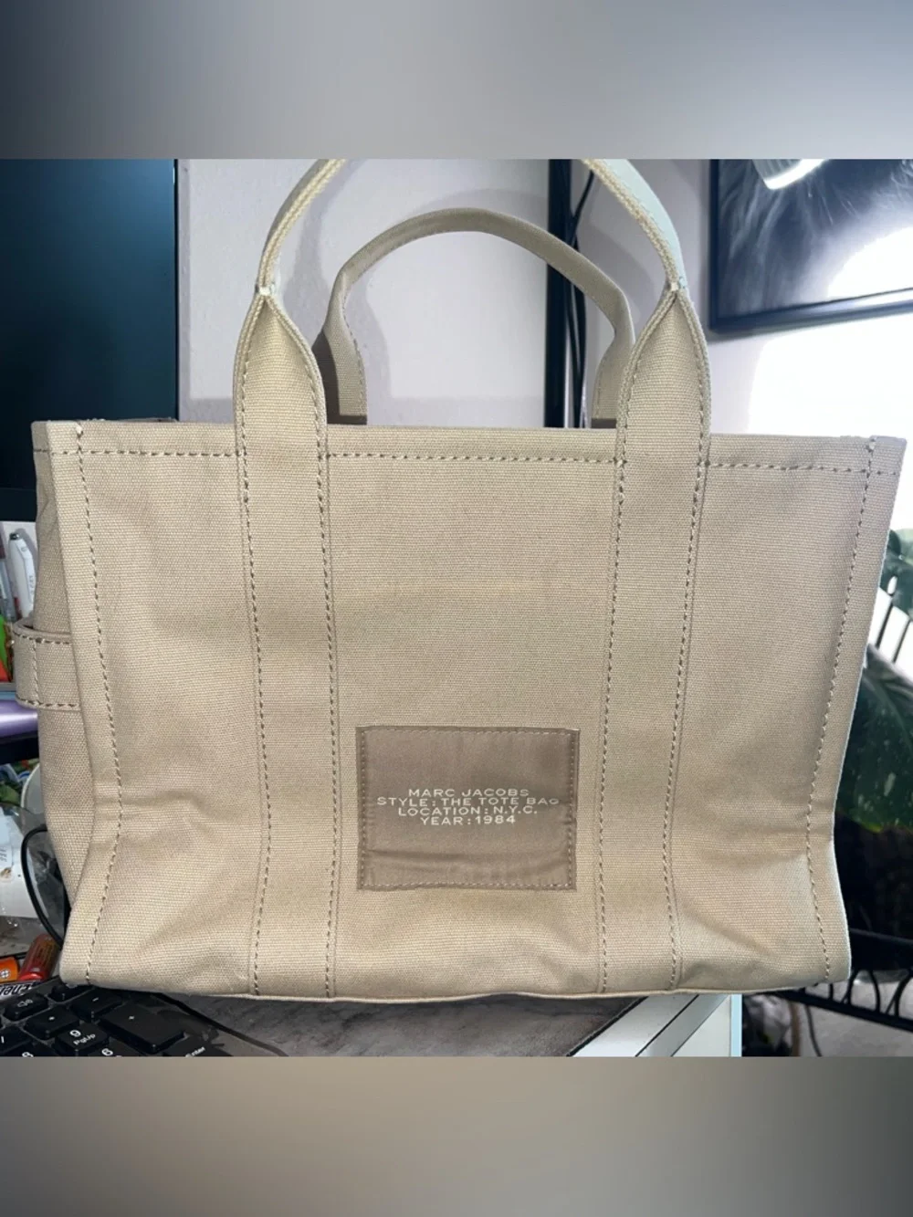 Marc Jacobs Beige Canvas 'The Tote Bag' Tote - Picture 2 of 5